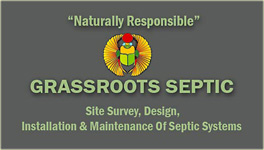 Grassroots Septic: site survey, design, installation and maintenance of septic systems